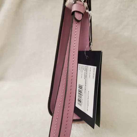 Kate Spade Light Purplish Pink and White Check Print Wristlet - NEW - Picture 5 of 11